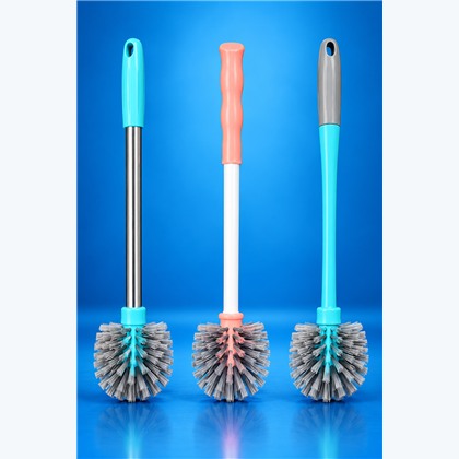 Round toilet brush